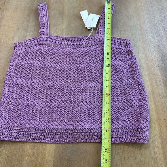 Vince Crochet Chunky Knit Tank Top Lilac Purple Size Medium - Picture 5 of 12